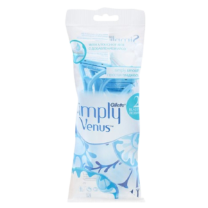 ژیلت 2 لبه پلاست ونوس آبی 4 عددی