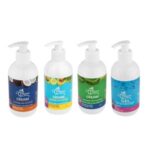 کرم مرطوب کننده دست و صورت تیلسیم مدل خیار آواکادو ،آلوورا ،نارگیل مناسب برای انواع پوست حجم 200 میلی لیتر مجموعه 4 عددی