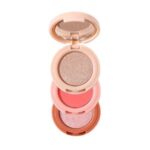 پالت رژ گونه و هایلایتر میس لارا مدل چرخشی شماره 01 مجموعه 3 عددی