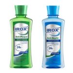 دهان شویه ایروکس مدل آنتی سپتیک حجم 250 میلی لیتر به همراه دهان شویه مدل آنتی پلاک حجم 250 میلی لیتر