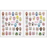 برچسب لنز ناخن مدل لبوبو کد N107 مجموعه 2 عددی