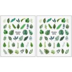 برچسب لنز ناخن مدل برگ بهاری کد N096 مجموعه 2 عددی