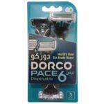 خودتراش دورکو مدل Pace 6 Disposable تحت لیسانس بسته 3 عددی