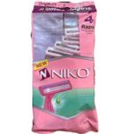 خود تراش زنانه نیکو مدل 3 لبه بسته 4 عددی